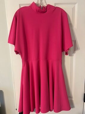 Alexia Admor Bright Hot Pink Fit-and-Flare Dress